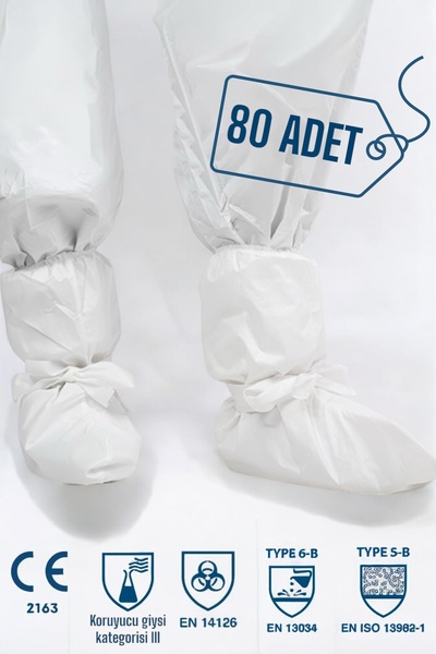 SEPKEN Genel Amaçlı (80 ADET) Lamineli Kalın Uzun Kaliteli Galoş Su Sızdırmaz Koruyucu Galoş