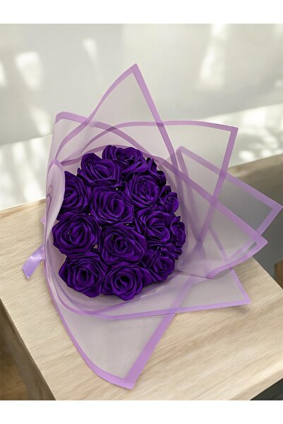 Baalaa El emeği kurdeleden gül buketi-Yapay çiçek-Solmayan güller-Sevgiliye hediye(NOT YAZILIR)