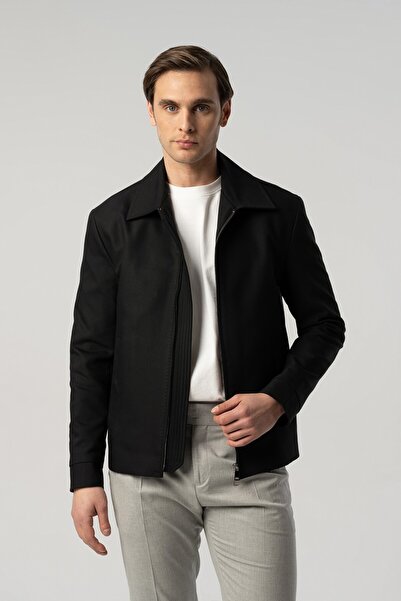 Score Michail Double Zipper Skirt Elastic Black Coat 5228-01