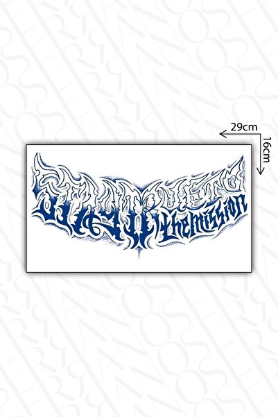 SERRANO 30 Gün / 1 Ay Kalıcı Gangsta Style Göbek - Bel - Jartiyer Dövme Tattoo - 12 Saat Sonra Kararır