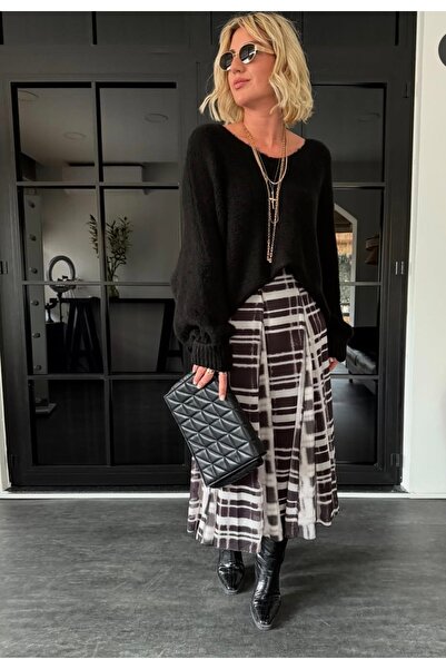 MODA Κομψή φούστα με στοιχεία από σιφόν (η επιλογή των φαινομένων)