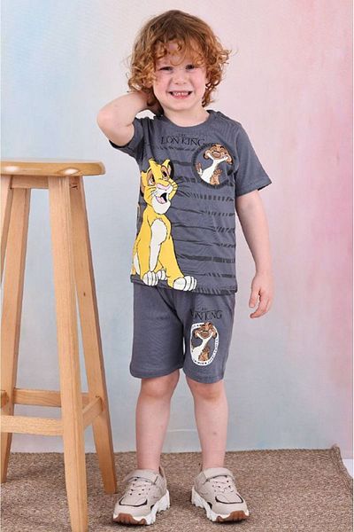 Yağmur Giyim Lion King Serveto Boy's Suit with Short Sleeve Andshorts