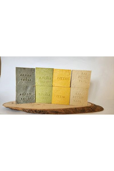 Miracle Omni Natural Production Soap - Mixed Set of 8 (Argan-Defne-Bıttım-Pure Olive Oil)