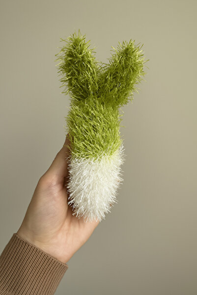 MALLY PET PROFESSIONEL PET CARE Beyaz Yeşil Kulaklı El Yapımı Sesli Kedi ve K...