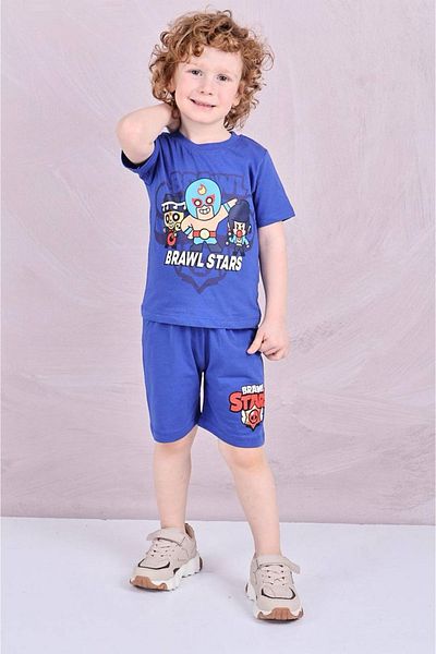 Yağmur Giyim Brawl Star Motif Boy's Kaftan 7598-Sm