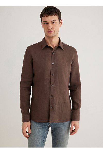 Mavi Ανδρικό πουκάμισο slim fit από 100% λινό