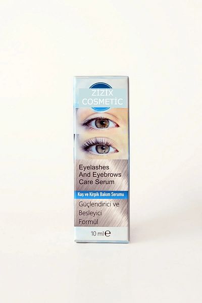 zizix Eyebrow Eyelash Care Oil 10 ml Organic Argan Oil & Natural Vitamin E Serum