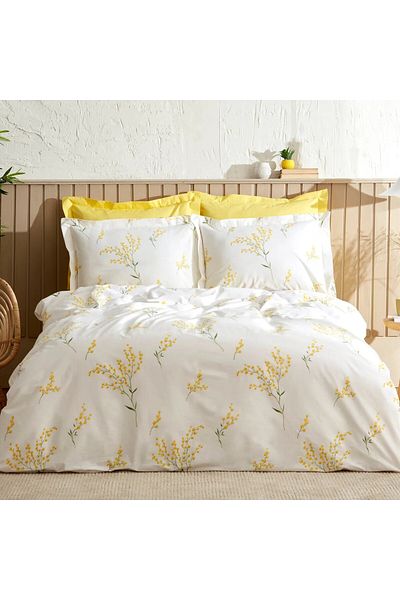 Karaca Home Loretta 100% Baumwolle Einzel Bettbezug Set Gelb
