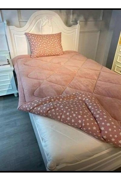 Eyüpoğlu Single Patterned 57 Thread Luxury Double Sided Welsoft Cotton Silicone Quilt 155 X 215 cm