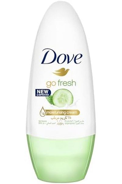 Dove مزيل عرق رول أون جو فريش برائحة الخيار والشاي الأخضر، 50 مل