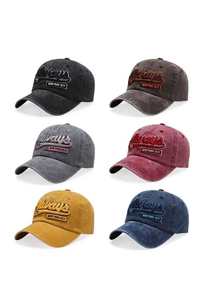 WOHOME New Trend Always Vintage Distressed Baseball Cap Hat