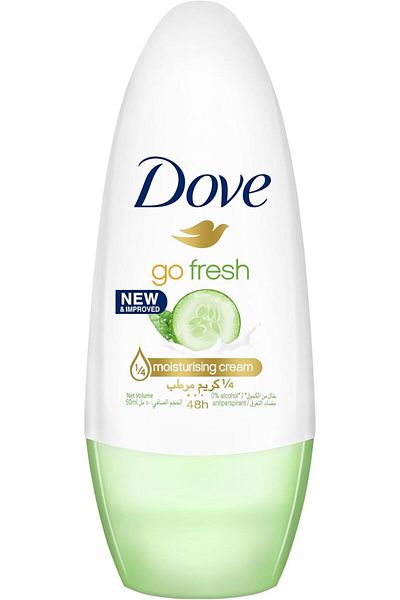Dove مزيل عرق رول أون جو فريش برائحة الخيار والشاي الأخضر، 50 مل