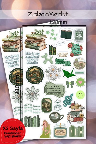 ZobarMarkt ONLINE MARKETING Bookish Era Sticker Set (Bullet Journal- Agenda - Laptop)