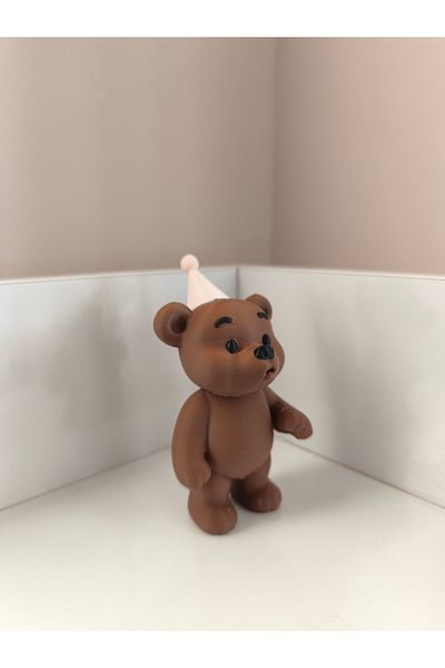 Alwin3d Candle Blowing Cute Teddy Bear Figure 10cm