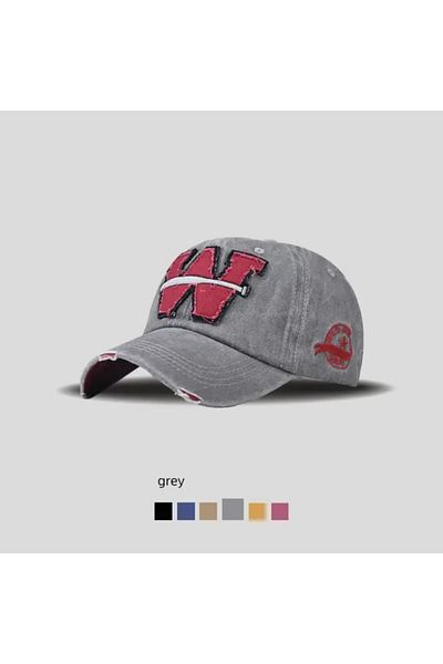 WOHOME New Trending Vintage Unisex Cap with Half W Baseball Bat