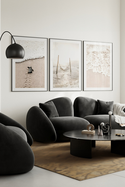 Home 3'lü Huzurlu Deniz Serisi, Oturma Odası Dekoru, Salon Dekoru, Mutfak Dek...