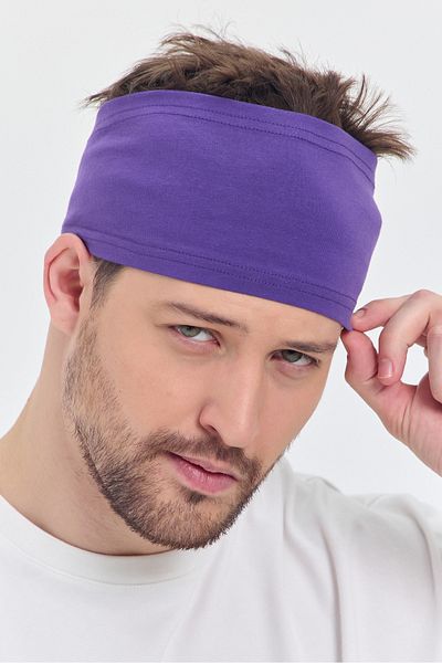 Butikgiz Men's Cotton Combed Non-Slip Flexible Extra Thin Reflect the Style Sports Sweat Hair Band