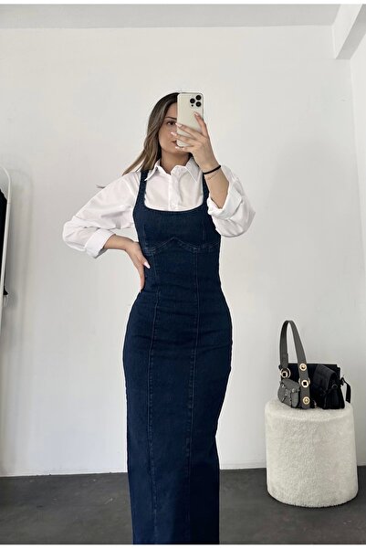 nona butik Φόρεμα Bond Denim - Σκούρο τζιν