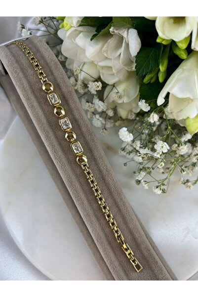 TAŞ DETAYLI GOLD RENGİ BİLEKLİK