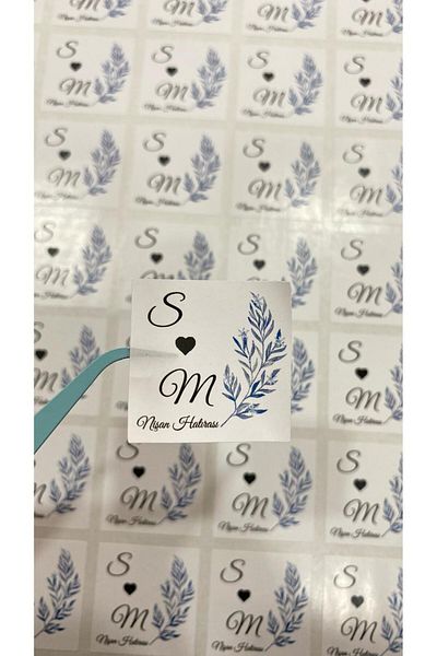 ARLetikettasarım Promise, Henna, Engagement Chocolate Tag 3,5X3,5 cm 70 Pieces - Arletikettasarım
