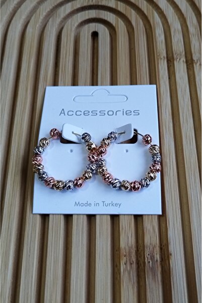 Ervanur Altın Kaplama Dorika Tasarım Halka Küpe