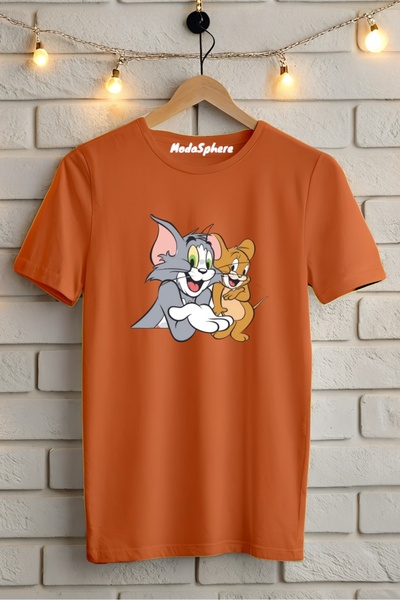 ModaSphere Tricou oversize unisex cu imprimeu TOM și JERRY