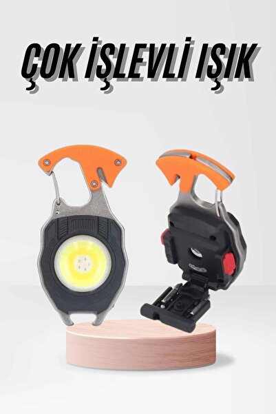 AyrStore Çok İşlevli Acil Durum Işığı USB Şarjlı Cep Feneri 7 Farklı Mod