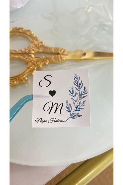 ARLetikettasarım Promise, Henna, Engagement Chocolate Tag 3,5X3,5 cm 70 Pieces - Arletikettasarım
