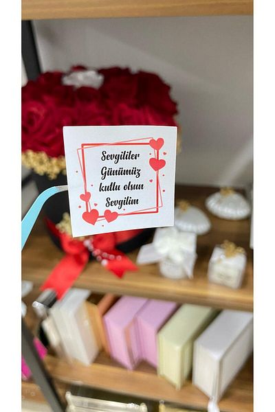 ARLetikettasarım Valentine's Day Chocolate Tag 3,5X3,5 cm 70 Pieces - Arletikettasarım