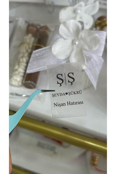 ARLetikettasarım Transparent 3X5 cm Piece Sticker, Promise Henna Engagement Wedding Break Exchange