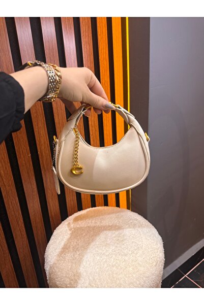 ÇANTA Alme oval gold mini el omuz çantası