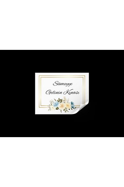 ARLetikettasarım Bridal Henna Sticker Square 4X4 cm 54 Pieces - Arletikettasarım