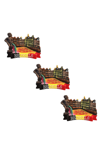 Vera Buzdolabı Magneti - 3 Adet Belçika Brüksel Magneti