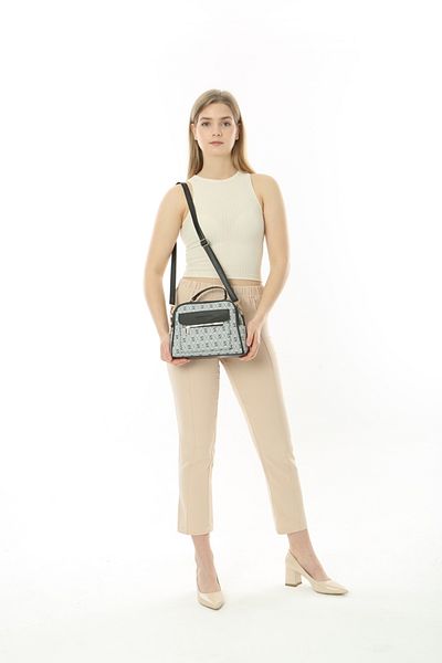 Baghashtag Δερμάτινη τσάντα σε γκρι Business Style 3 με επένδυση τσέπης