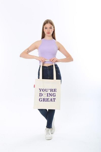 Baghashtag You Are Doing Great Printed Cloth Bag