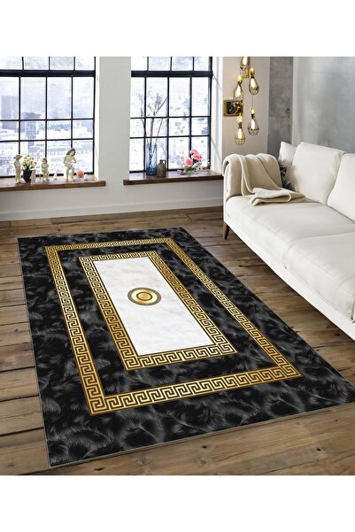 Dijidekor Shine M(120) Gold Fringeless Non-Slip Based Digital Printed Decorat...