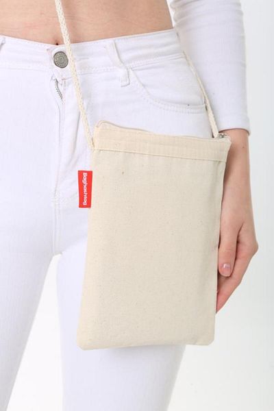 Baghashtag Unprinted Crossbody Zippered Canvas Bag
