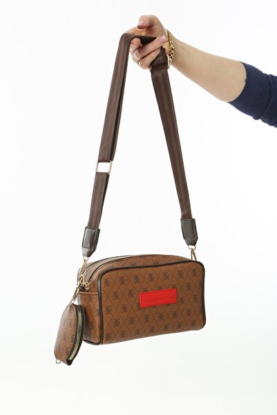 Baghashtag Δερμάτινη τσάντα Tan Minimal με διπλό φερμουάρ