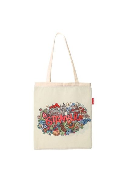 Baghashtag Istanbul Graffiti Printed Cloth Bag
