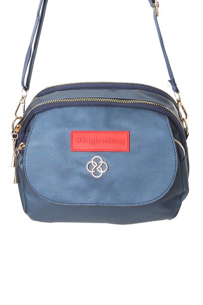 Baghashtag Waterproof 3-Compartment Leather Bag with Dark Blue Cover