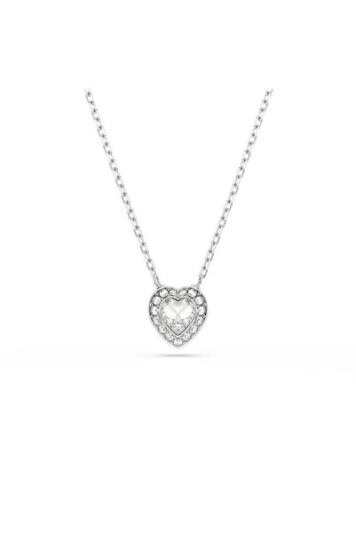 Swarovski Ariana Grande x Kolye, Karışık kesimler, Kalp, Beyaz, Rodyum kaplama