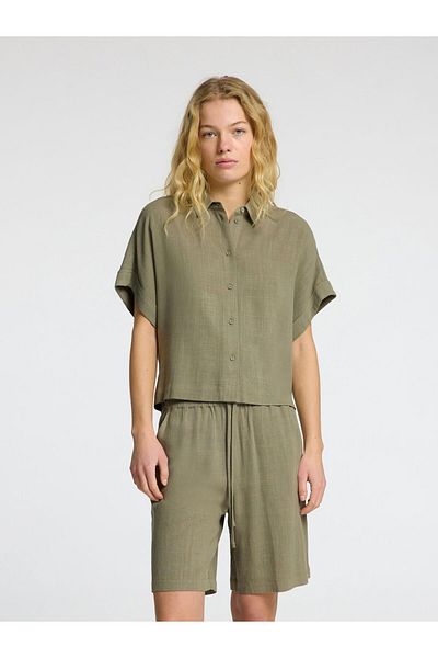 Selected Femme Kurzarmhemd Cropped