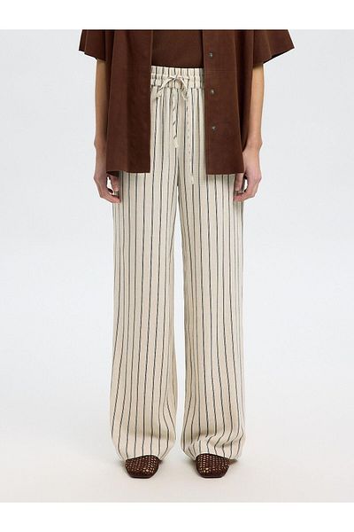 Selected Femme Hose mit weitem Bein High Waist