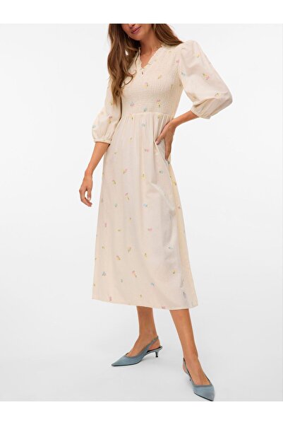 Vero Moda Kleid VMRUPA Langes Kleid