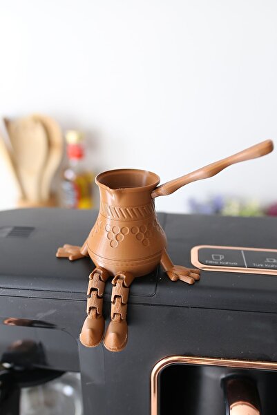 teknotrust 6'lı Ayaklı Kahve Seti - Moka Pot - Kahve Tanesi - Çaydanlık - Cezve - Kahve Bardağı - Bardak