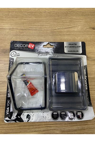 decorev Strong Adhesive Black Soap Dish Dc-5063