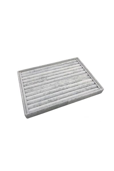 MeGass Dekor Domestic Production Large Size Suede Fabric Gray Color 34/24 Cm Hot Dog Drawer Ring Stand