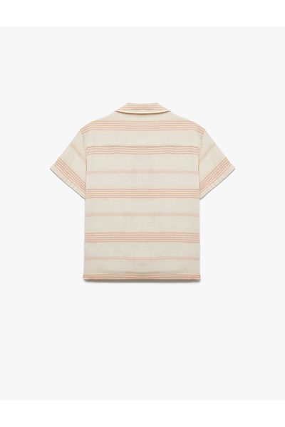 Koton New Season Cotton Single Pocket Detailed Short Sleeve Shirt