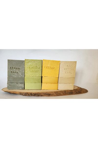Miracle Omni Natural Production Soap - Mixed Set of 12 (Argan-Defne-Bıttım-Pure Olive Oil)