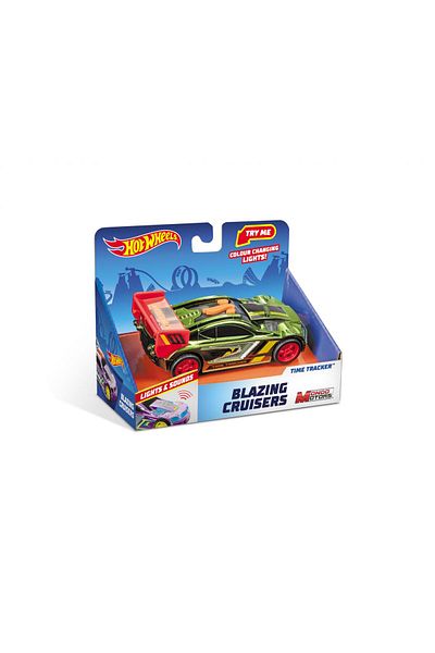 Mondo Car With Lights And Sounds, Time Tracker Green, Hot Wheels